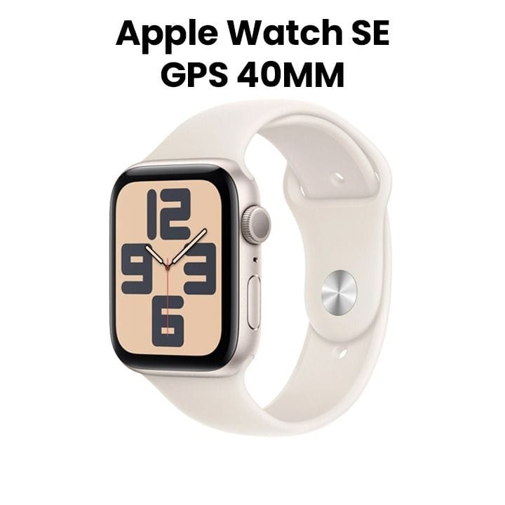 Apple Watch SE GPS 40mm Starlight Aluminium Case with Starlight Sport Band   | MXEF3QA/A