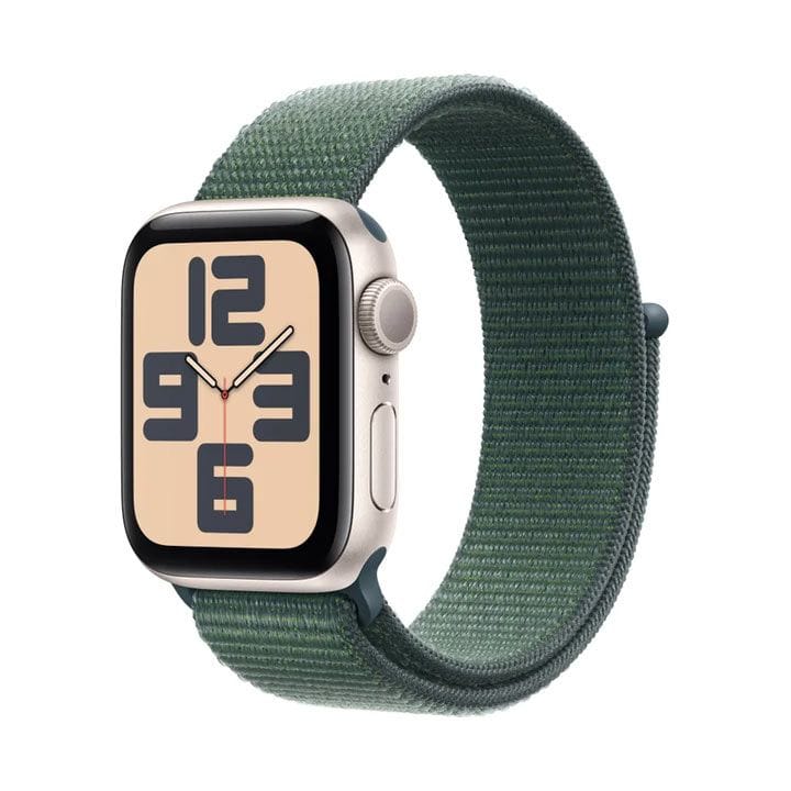 Apple Watch SE GPS 40mm Starlight Aluminium Case with Lake Green Sport Loop | MXEH3QA/A