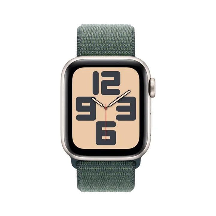 Apple Watch SE GPS 40mm Starlight Aluminium Case with Lake Green Sport Loop | MXEH3QA/A