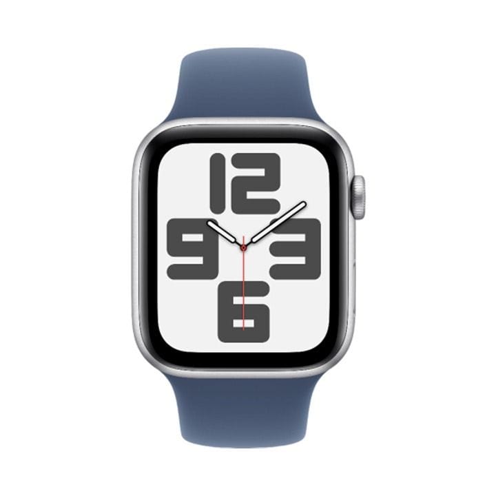 Apple Watch SE GPS 44mm Silver Aluminium Case with Denim Sport Band   | MXER3QA/A