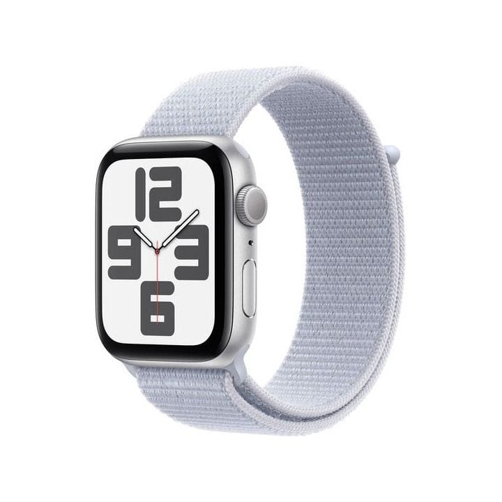 Apple Watch SE GPS 44mm Silver Aluminium Case with Blue Cloud Sport Loop | MXET3QA/A