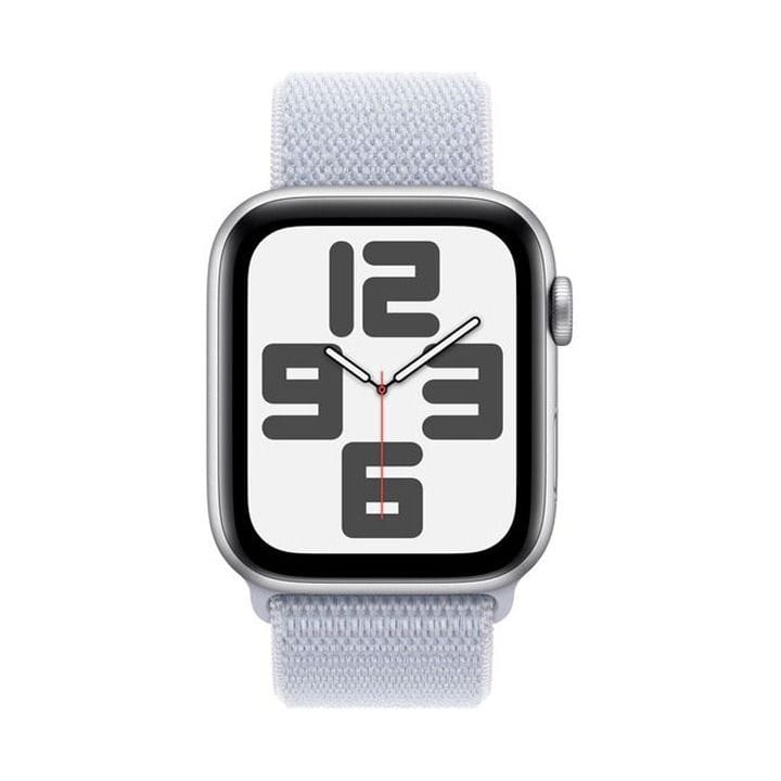 Apple Watch SE GPS 44mm Silver Aluminium Case with Blue Cloud Sport Loop | MXET3QA/A