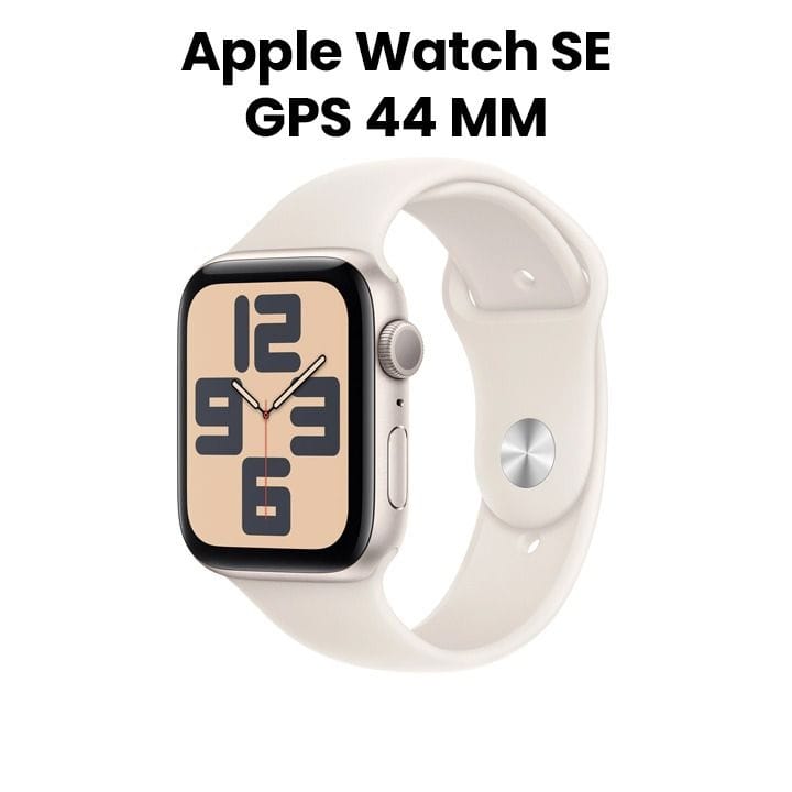 Apple Watch SE GPS 44mm Starlight Aluminium Case with Starlight Sport Band   | MXEV3QA/A