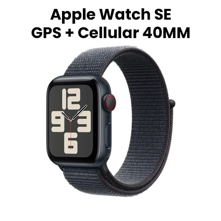 Apple Watch SE GPS + Cellular 40mm Midnight Aluminium Case with Ink Sport Loop | MXGA3QA/A
