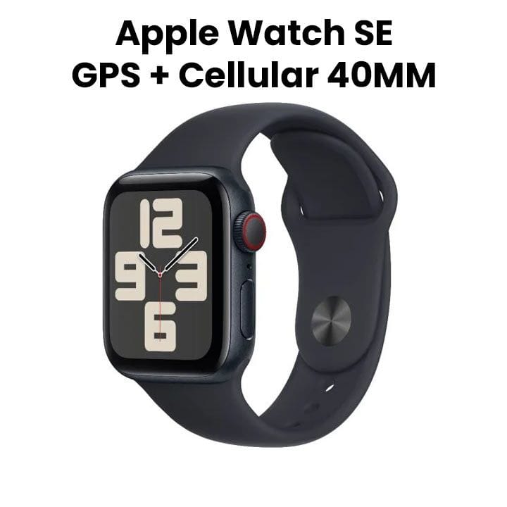 Apple Watch SE GPS + Cellular 40mm Midnight Aluminium Case with Midnight Sport Band   | MXGC3QA/A