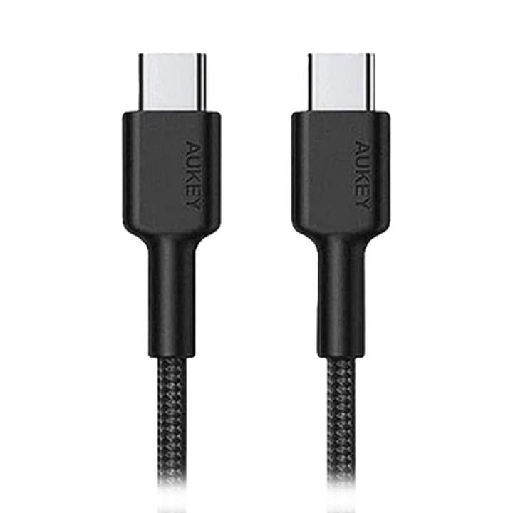 Aukey Braided Nylon USB 2.0, USB-C to USB-C Cable (0.9m) -Black |CB-CD45