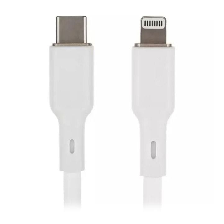 Aukey 1M Nylon Braided USB-C to Lightning Cable - White |CB-NCL1-WH