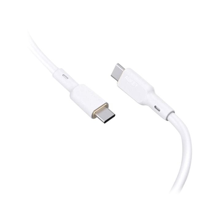 Aukey 1M 100W Silicone USB-C to USB-C Cable - White |CB-SCC101-BK