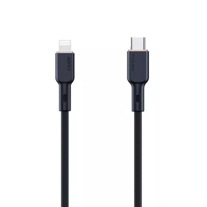 Aukey 1M Silicone USB C to Lightning Cable - Black |CB-SCL1-BK