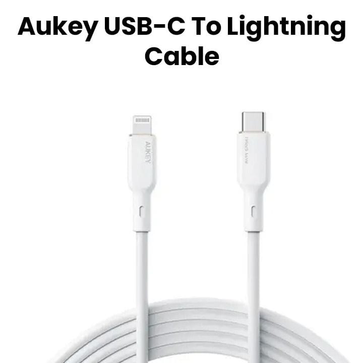 كابل يو إس بي سي إلى لايتنينغ من أوكي بطول 1 متر، سيليكون - أبيض | CB-SCL1-WH