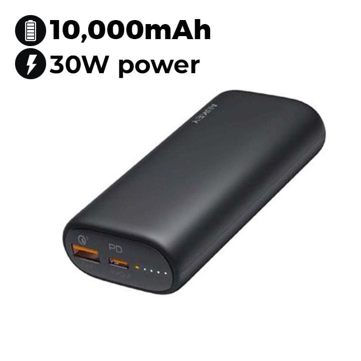 Aukey 10000mAh Power Bank with 30W PD - Black |PB-Y36P BK