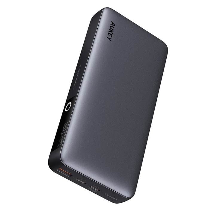 باور بانك أوكي بسعة 20000 مللي أمبير مع شحن  بقدرة 65 واط PD 1A+2C - رمادي | PB-Y43-GY