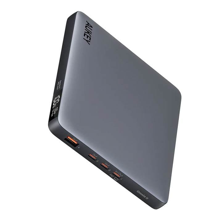 باور بانك أوكي بسعة 20000 مللي أمبير مع شحن  بقدرة 100 واط PD 1A+3C   - رمادي | PB-Y44-GY