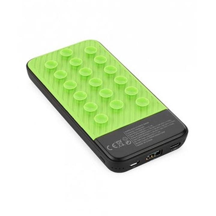 Goui Lux 10000mAh Qi 10W Powerbank Rubber Suction Cup - Black |G-WIRE10000-CAM