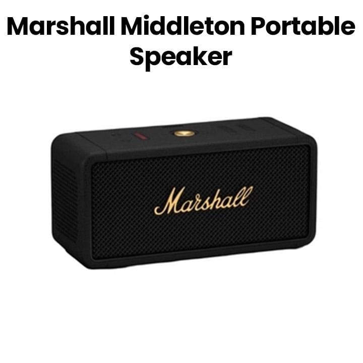 Marshall Portable Speaker - Black and Brass |Middleton