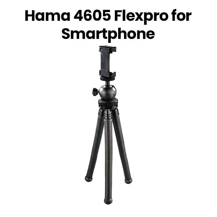 هاما حامل ثلاثي FlexPro للهاتف والكاميرات وأجهزة GoPro بطول 27 سم - أسود | 4605
