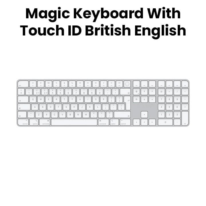 Apple Magic Keyboard with Touch ID and Numeric Keypad for Mac Computers with Apple Silicon - British English | MK2A3LL/A