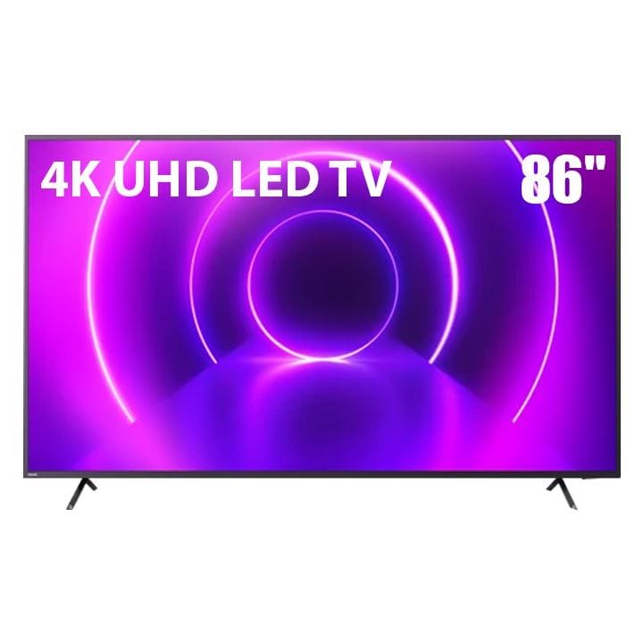 فيليبس تلفزيون LED ٤كي ٨٦ بوصة أندرويد مع HDR وAmbilight وDolby Atmos و٤ مداخل HDMI | 86PUT8265/56