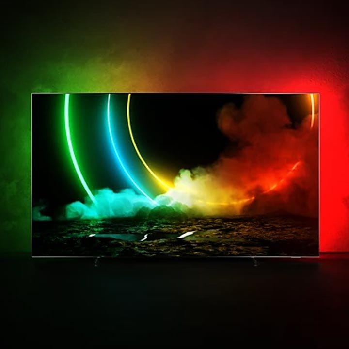 Philips 65" 4K UHD OLED Android TV with HDR10+, Ambilight, Dolby Atmos DTS, and HDMI 4 | 65OLED706/56