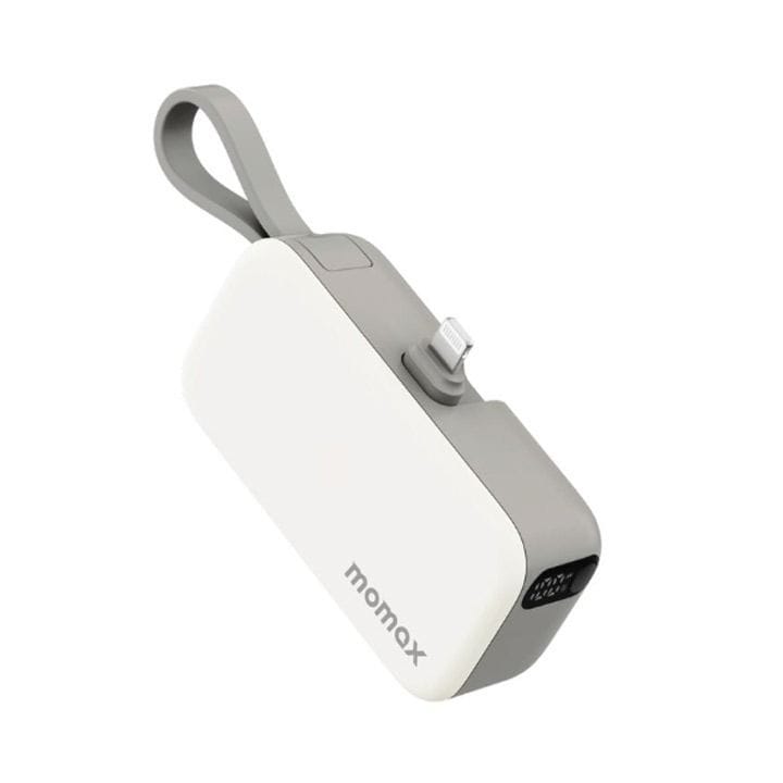 Momax Power Mini 5000mAh 3-in-1 Power Bank with Lightning Plug - White |IP130MFIW