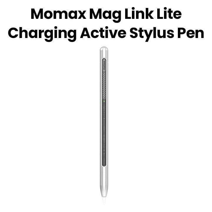 Momax Mag Link Lite Magnetic Charging Active Stylus Pen - Silver|TP9S