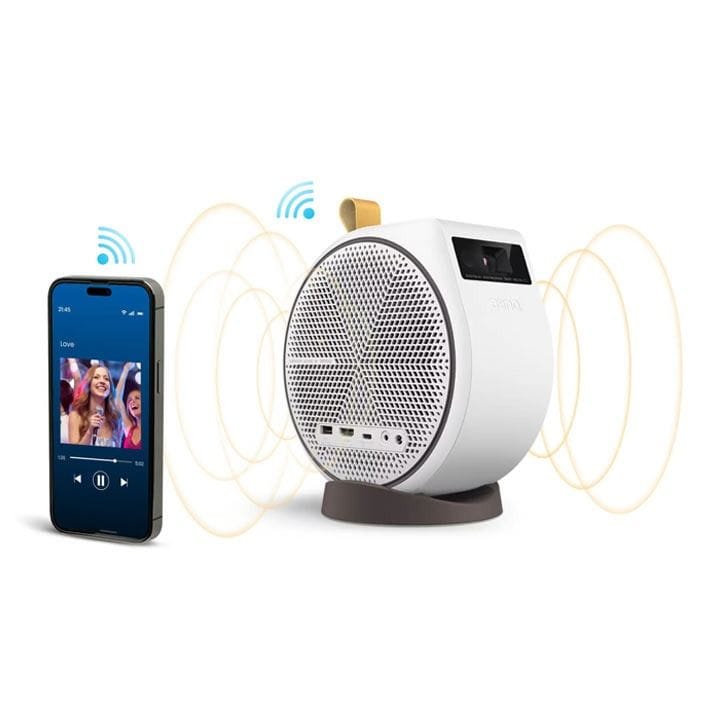 بن كيو جهاز عرض ذكي محمول بدقة 1080 بي مع صوت جهير إضافي ومكبر صوت لاسلكي | GV31