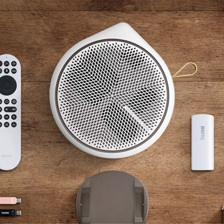 بن كيو جهاز عرض ذكي محمول بدقة 1080 بي مع صوت جهير إضافي ومكبر صوت لاسلكي | GV31