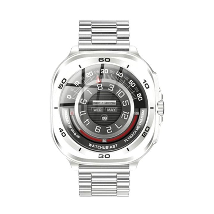 Swiss Military DOM7 Smart Watch with Silverframe Silver Metal Strap |SM-WCH-DOM7-SILF