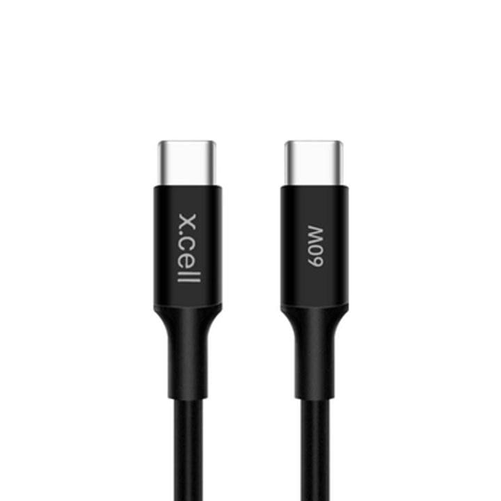 إكسيل كابل USB-C إلى USB-C بقدرة 60 واط وطول 1 متر - أسود | XL-CB-60W-CC-1M