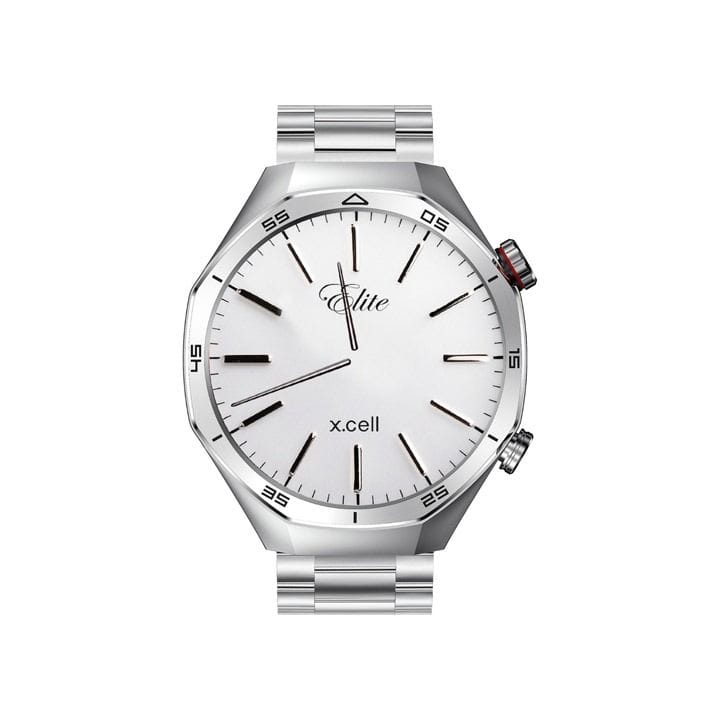 إكسل ساعة ذكية ايليت 7 إطار فضي مع حزام معدني فضي - فضي | XL-WCH-ELITE7-SILF