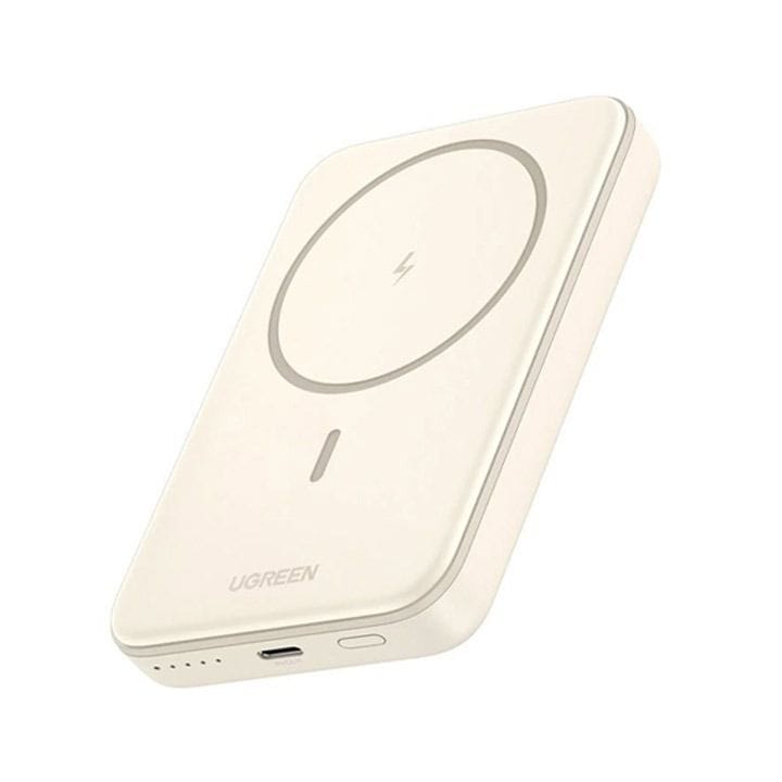 UGREEN 5,000mAh Mini Magnetic Wireless 15W Power Bank (White) | UG-PB-Msafe-PB560-5000C