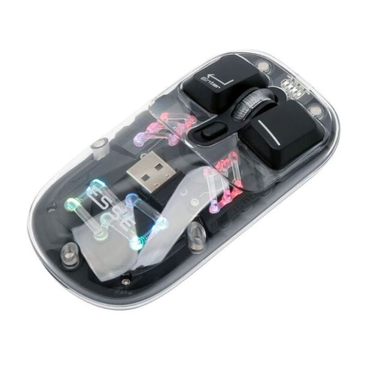 إيسي فأرة لاسلكية شفافة RGB - أسود | EWM-TWRBK2271