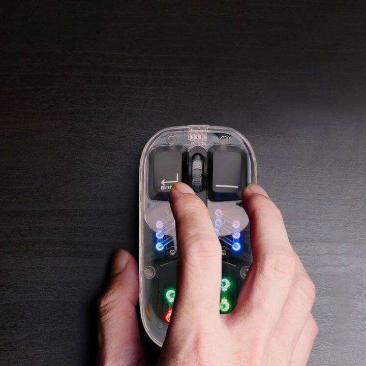 إيسي فأرة لاسلكية شفافة RGB - أسود | EWM-TWRBK2271