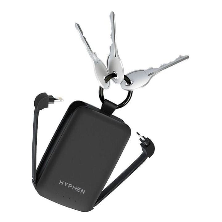 Hyphen Rescue Key Ring Emergency Power Bank – Black | HPB-KREBK1113