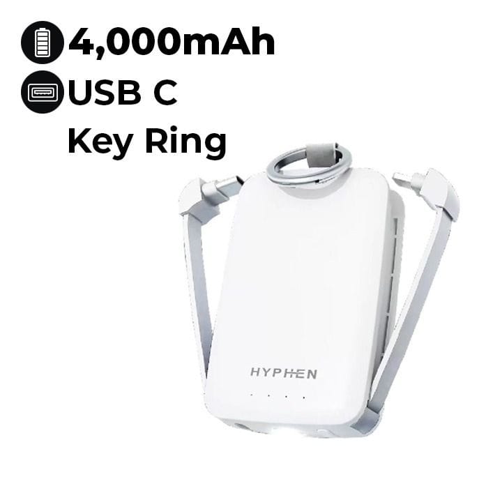 هاي فن حلقة طوارئ بطارية متنقلة Key Ring - أبيض | HPB-KREWH1120
