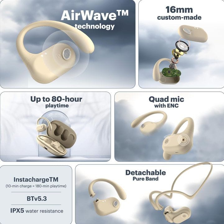 Noise Pure Pods Truly Wireless Bluetooth Earbuds – Beige | NSW0087-BGE