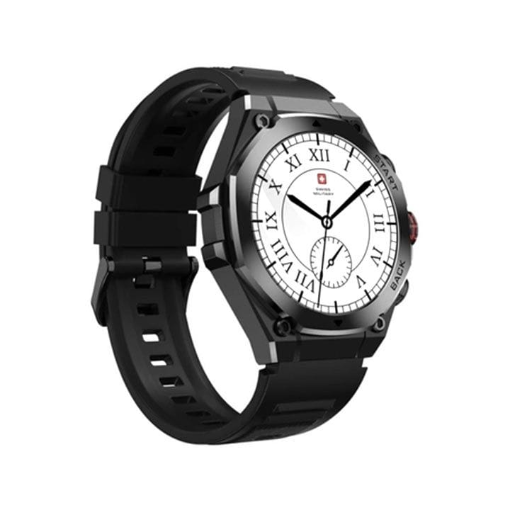 Swiss Military Smart Watch with Silver Frame Silver Metal Strap | SM-WCH-DOM6-SILF-SILMS