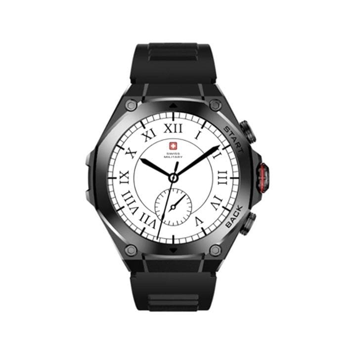 Swiss Military Smart Watch with Silver Frame Silver Metal Strap | SM-WCH-DOM6-SILF-SILMS