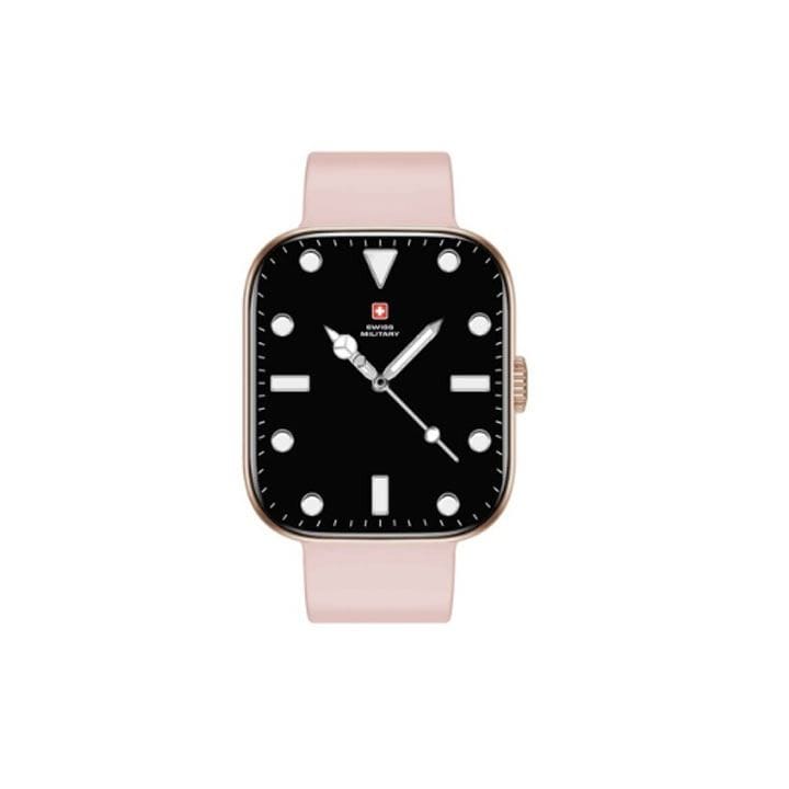 Swiss Military Smartwatch Rosegold Frame with Pink Silicon Strap | SM-WCH-ALPS4-RGLDF-PNKSS