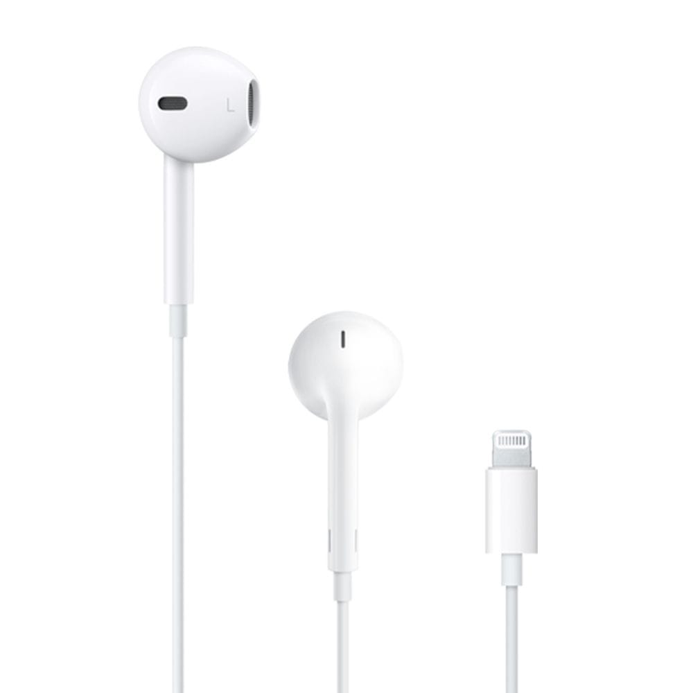 Apple EarPods with Lightning Connector, High-Quality Audio, Built-In Remote, Integrated Microphone, Sweat & Water Resistant Design | White - MWTY3ZM/A