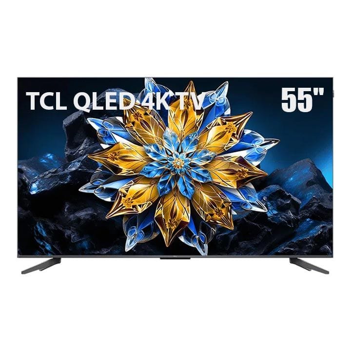 TCL 55" QLED 4K Google TV - Black | 55C655 PRO