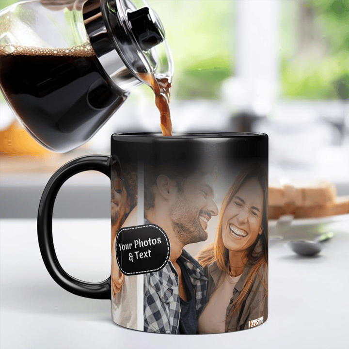 Magic Mug Bundle (Personalized Glossy Magic Mug, Flowers, Balloon & Chocolate)