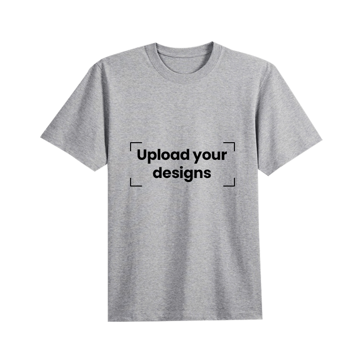 Grey T-Shirt Printed with Your Personalized Design - S
