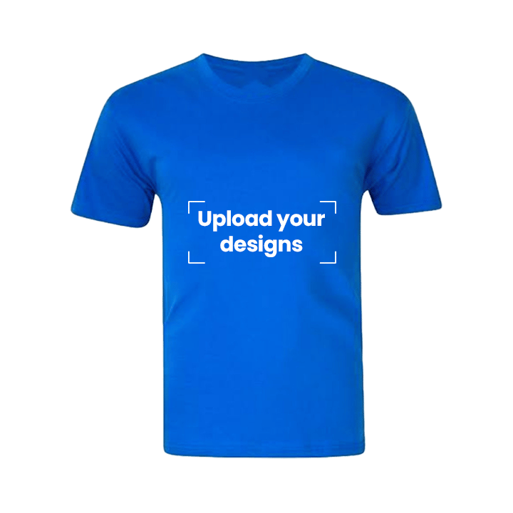 Royal Blue T-Shirt Printed with Your Personalized Design - S