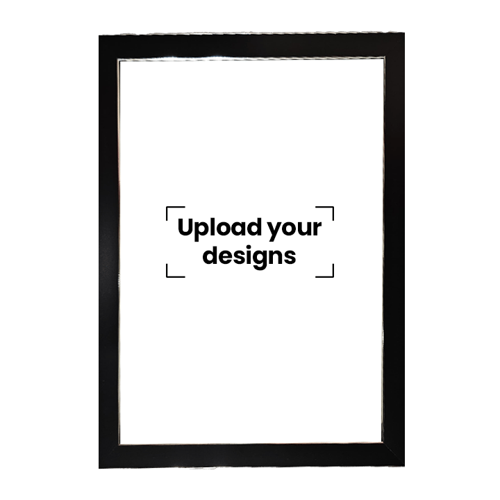 A3 Photo Frame Printed with Your Personalized Design - Black & Silver