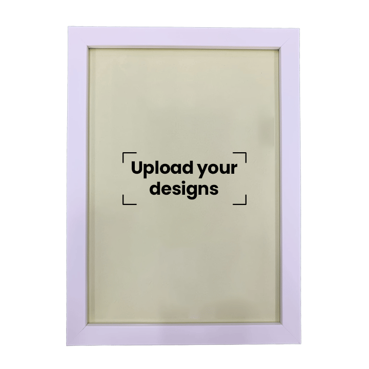 A5 Photo Frame Printed with Your Personalized Design - White