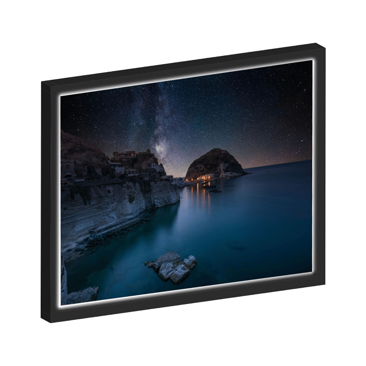 A5 Lighted Photo Frame Printed with Your Personalized Design - Black