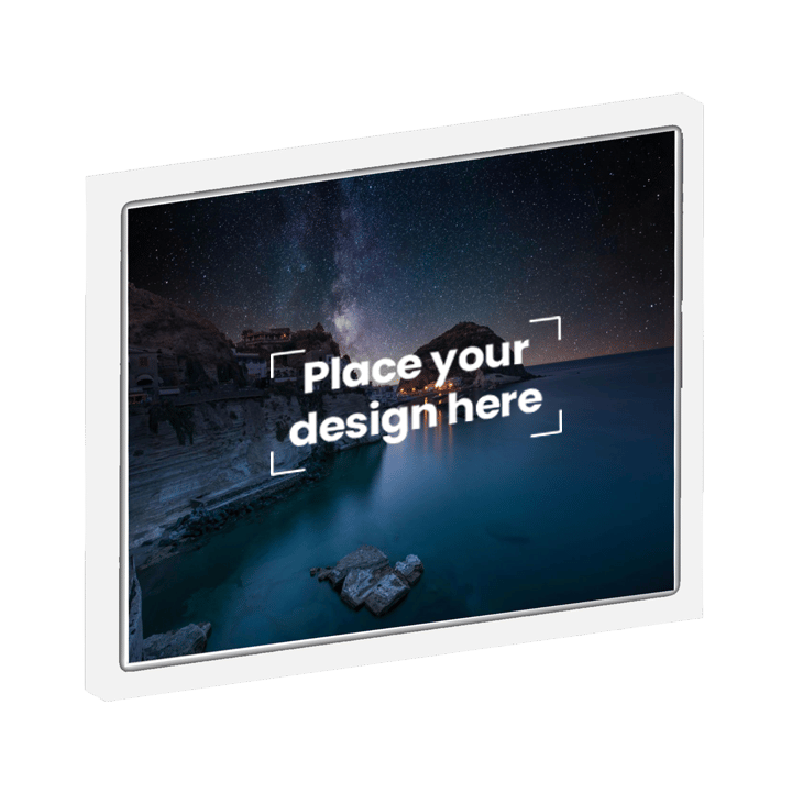 A3 Photo Lighted Frame Printed with Your Personalized Design - White