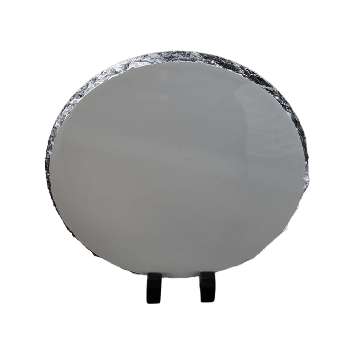 Black Photo Rock Printed with Your Personalized Design - Round