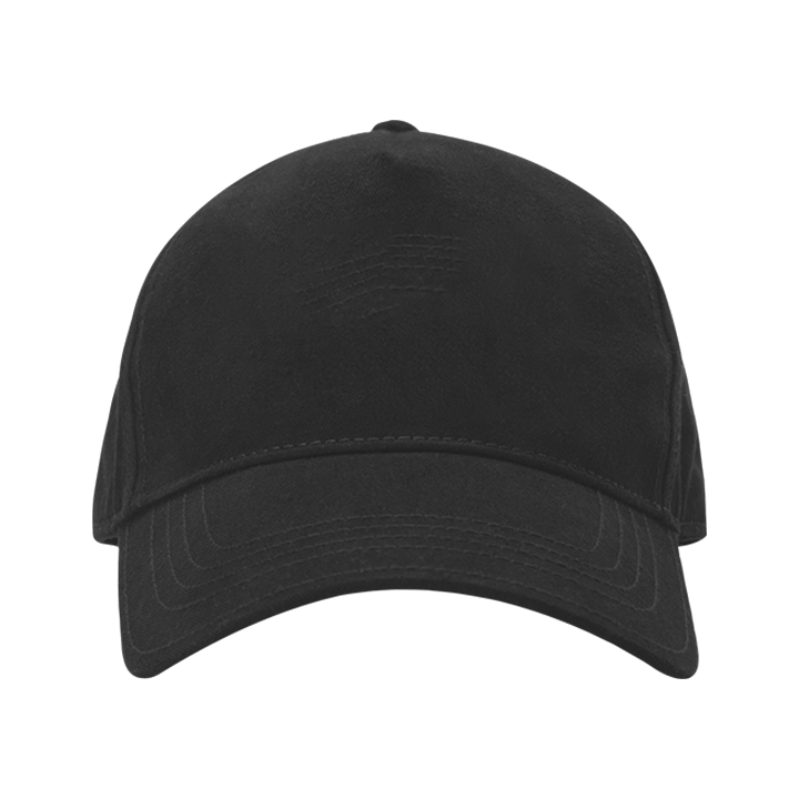 Cotton Cap Embroidered with Your Personalized Design - Black